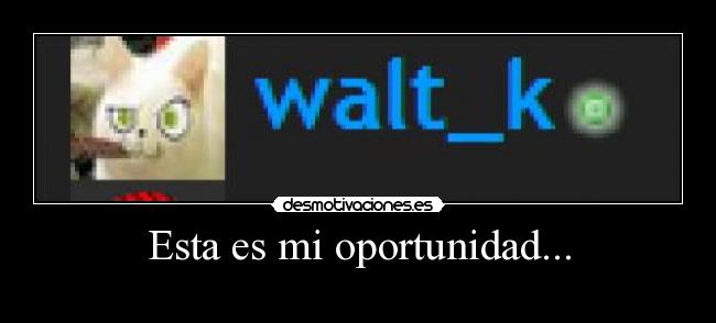 Esta es mi oportunidad... - 