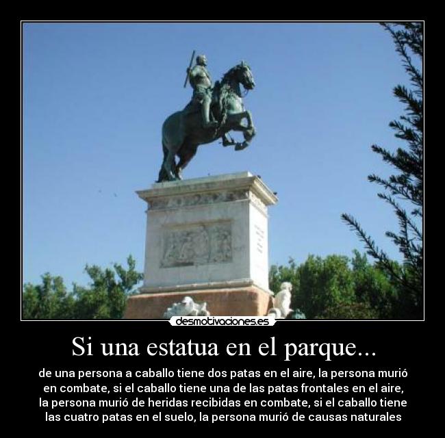 Si una estatua en el parque... -