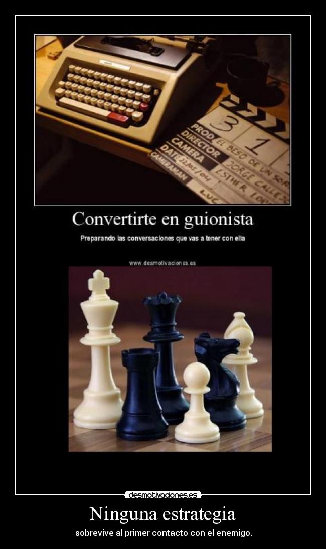 carteles estrategia ninguna ajedrez miles desmotivaciones