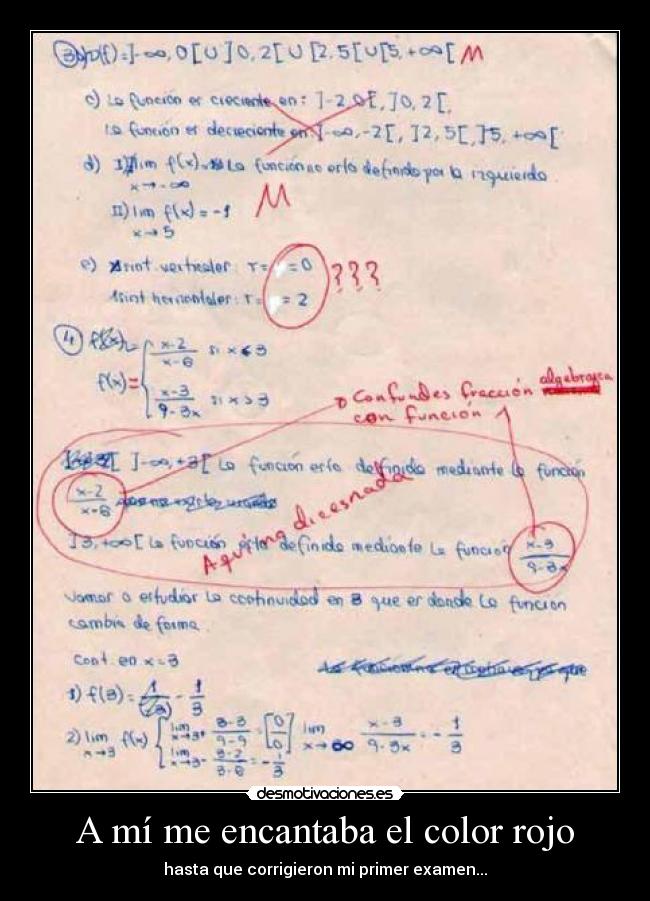 A mí me encantaba el color rojo - hasta que corrigieron mi primer examen...