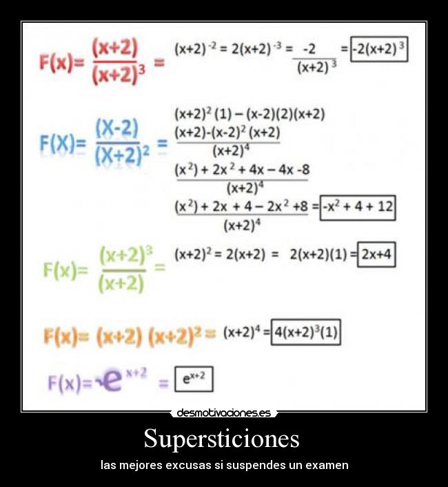 Supersticiones  - las mejores excusas si suspendes un examen