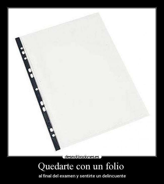 Quedarte con un folio  - 