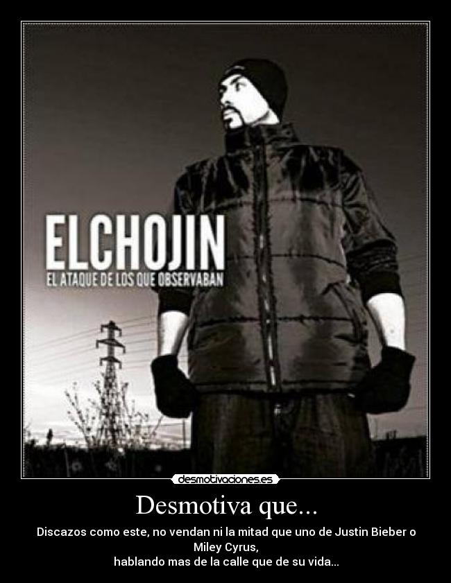 Desmotiva que... - Discazos como este, no vendan ni la mitad que uno de Justin Bieber o Miley Cyrus,
hablando mas de la calle que de su vida...