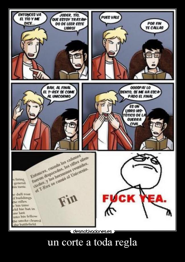 un corte a toda regla -