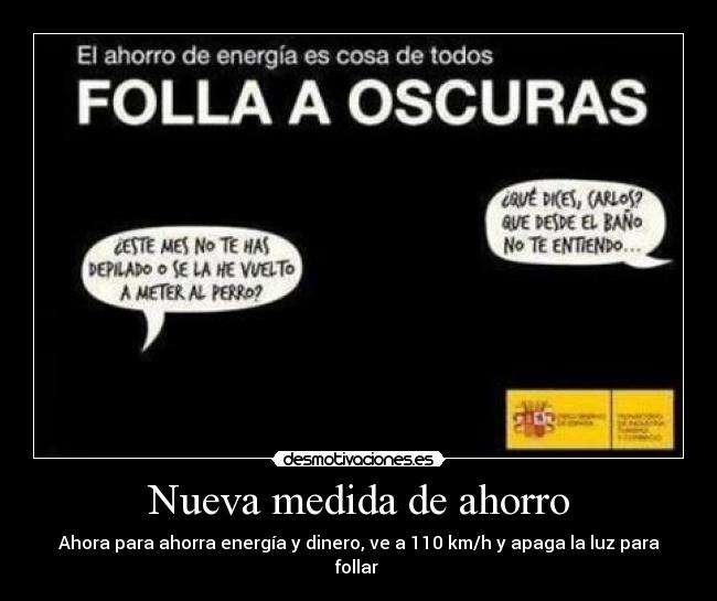 Nueva medida de ahorro - 