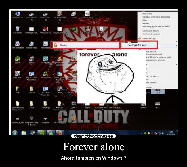 Forever alone - Ahora tambien en Windows 7