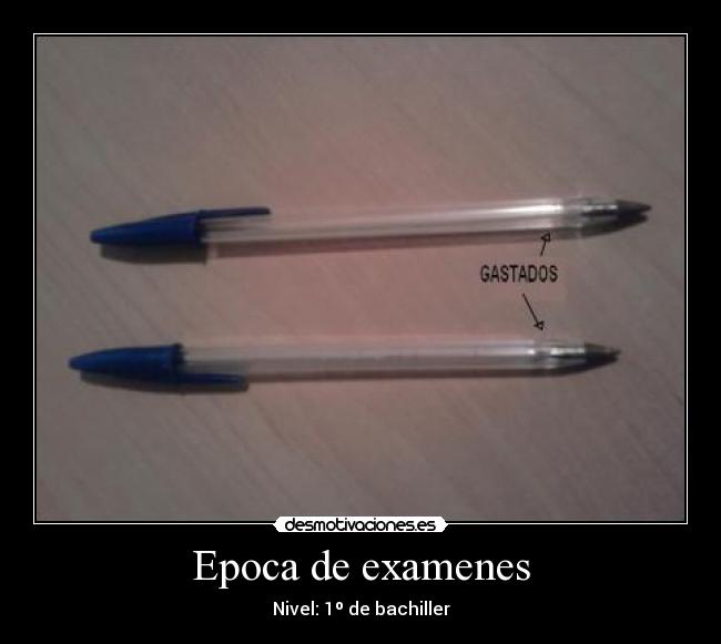 Epoca de examenes - Nivel: 1º de bachiller