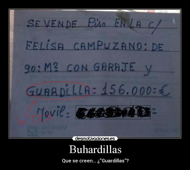Buhardillas - Que se creen... ¿Guardillas?