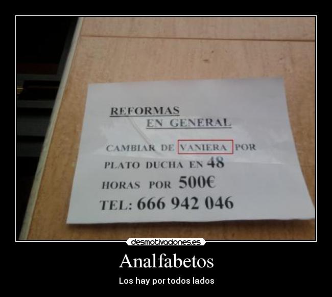 Analfabetos -