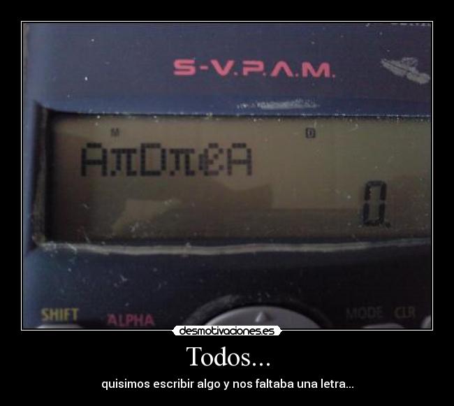 carteles calculadora escribir palabra letra desmotivaciones