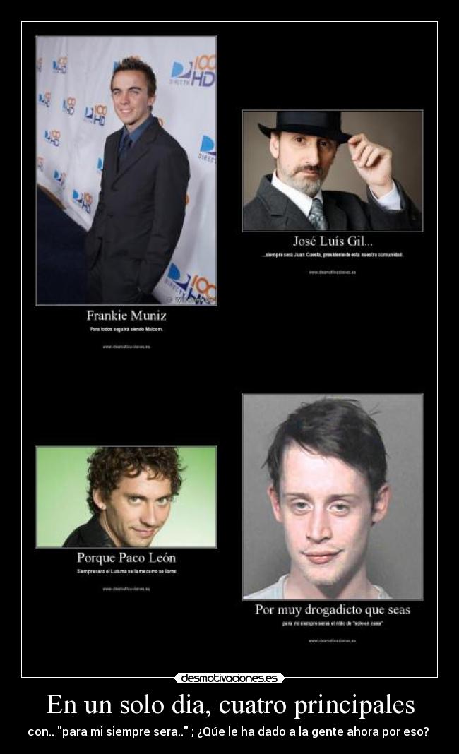 En un solo dia, cuatro principales - 