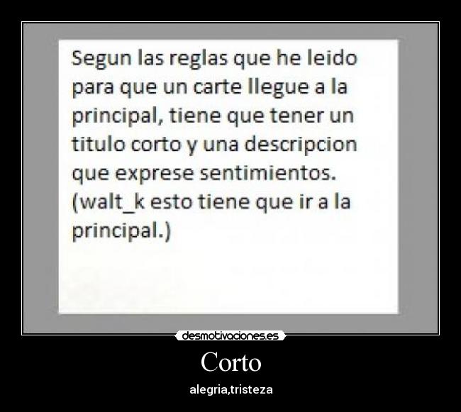 Corto - alegria,tristeza