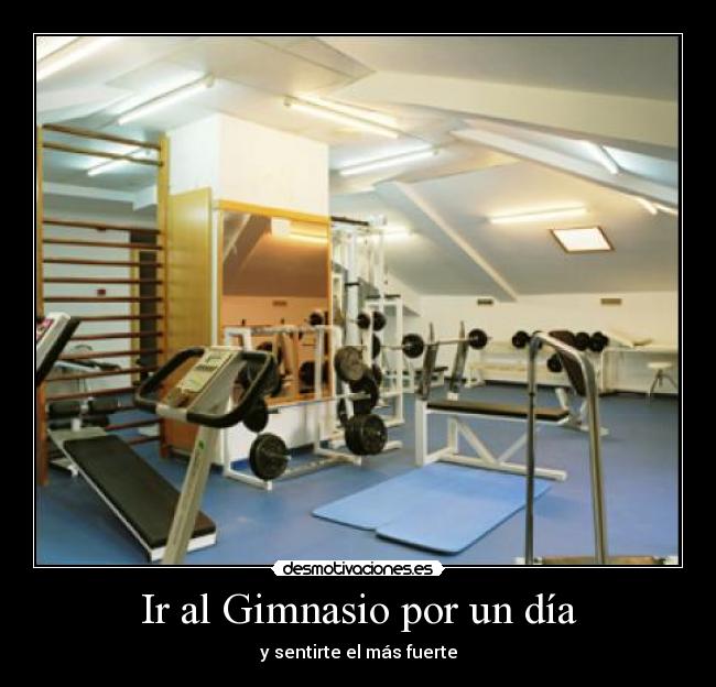 Ir al Gimnasio por un día - y sentirte el más fuerte