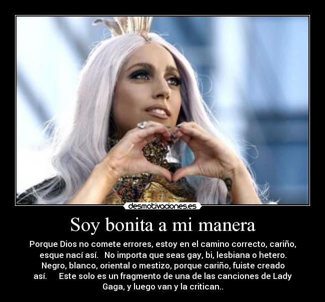 Soy bonita a mi manera - 