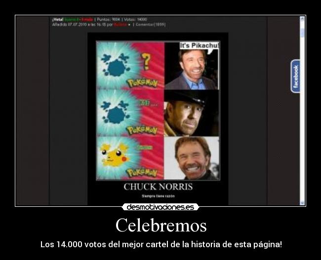 Celebremos - Los 14.000 votos del mejor cartel de la historia de esta página!