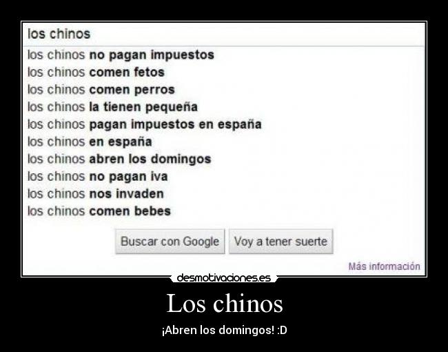 Los chinos - ¡Abren los domingos! :D