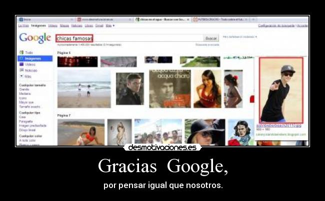 Gracias Google, - por pensar igual que nosotros.