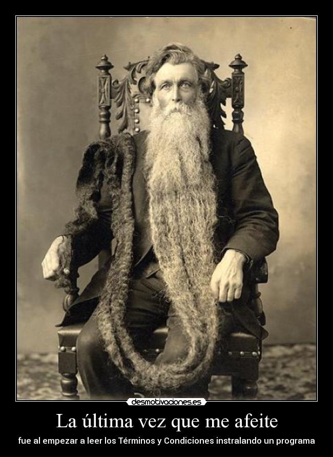 La última vez que me afeite -