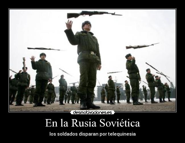 En la Rusia Soviética - los soldados disparan por telequinesia
