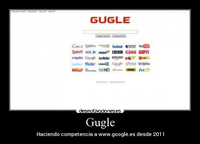 Gugle - Haciendo competencia a www.google.es desde 2011