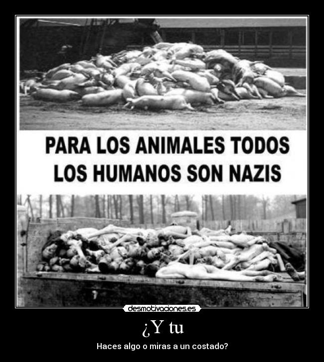 carteles nazis animales humanos desmotivaciones