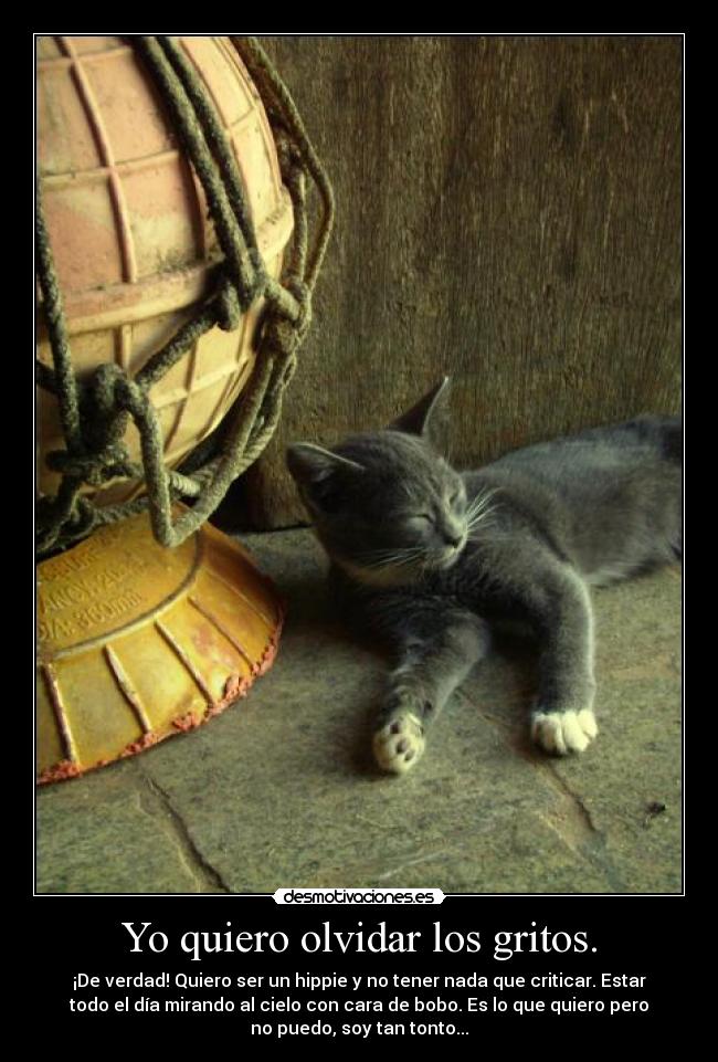 Yo quiero olvidar los gritos. - 