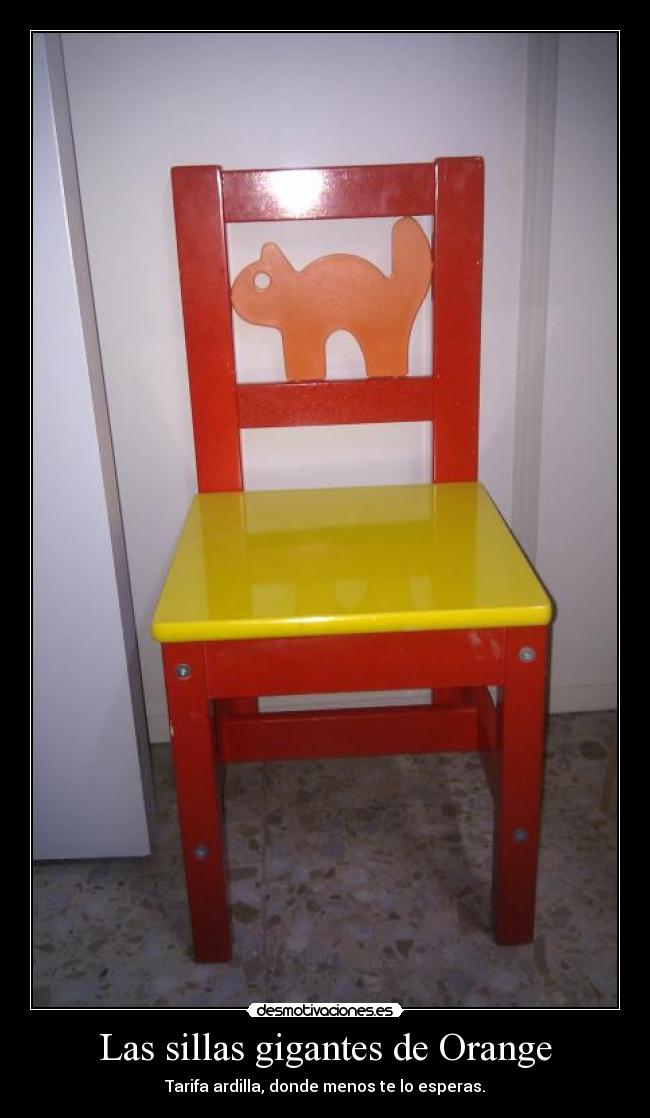 Las sillas gigantes de Orange -