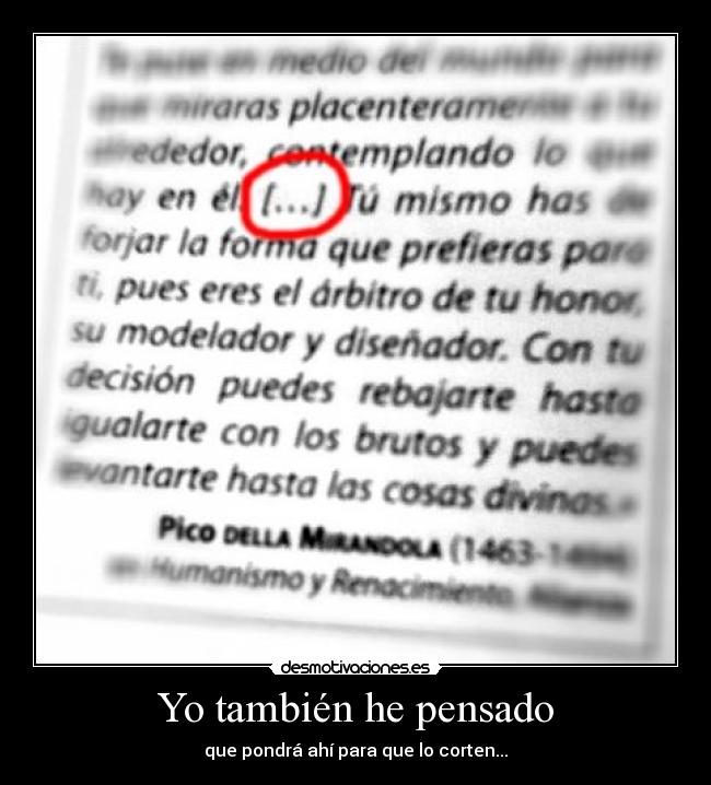 Yo también he pensado - 