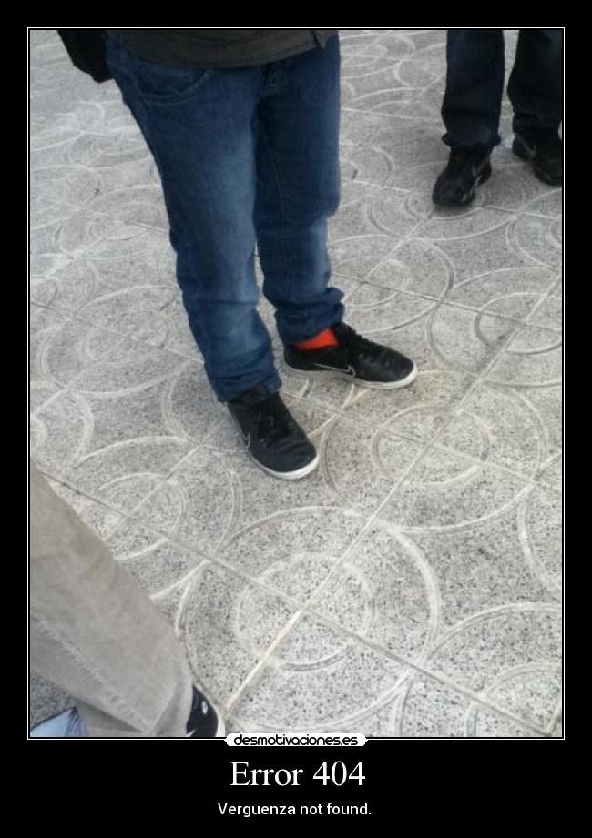 carteles error 404 calcetines naranjas fosforescentes instituto ipod desmotivaciones
