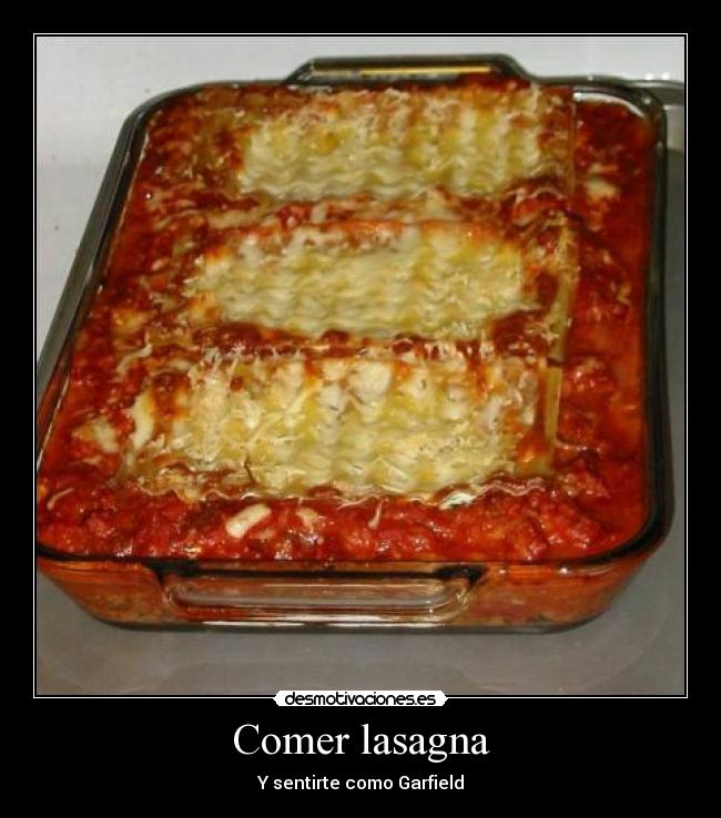 Comer lasagna -
