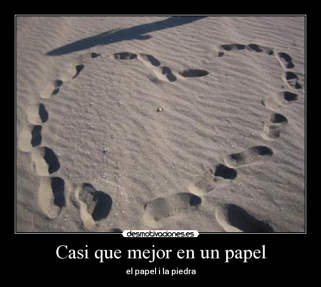 Casi que mejor en un papel - el papel i la piedra