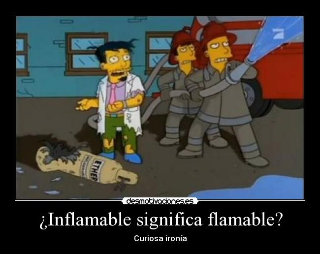 carteles los simpson eter inflamable desmotivaciones