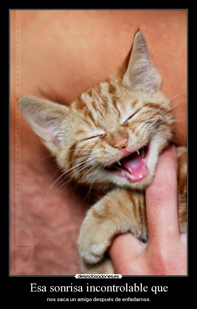 Esa sonrisa incontrolable que -