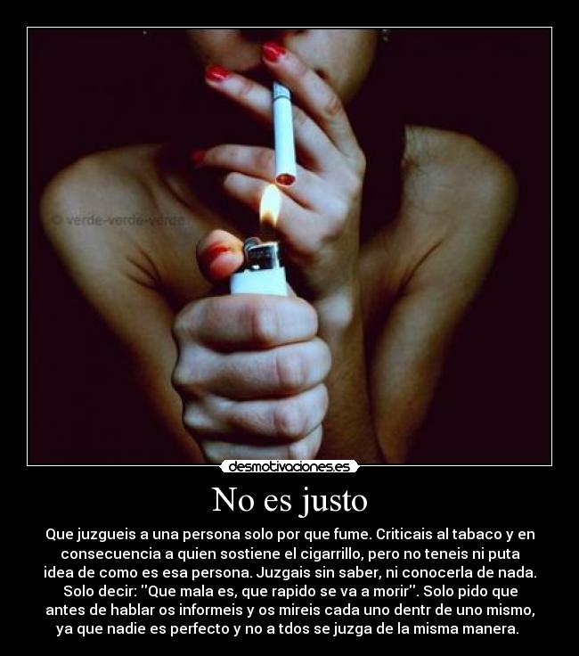 No es justo -