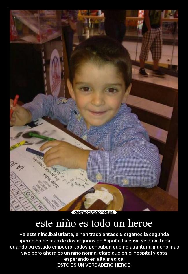 este niño es todo un heroe - 