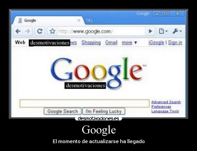 Google - El momento de actualizarse ha llegado