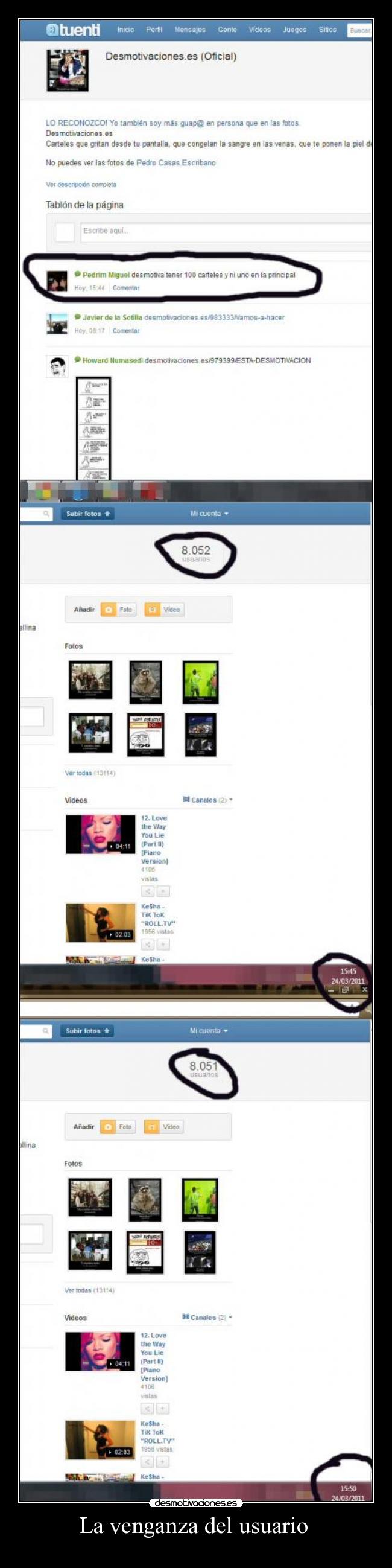 La venganza del usuario -