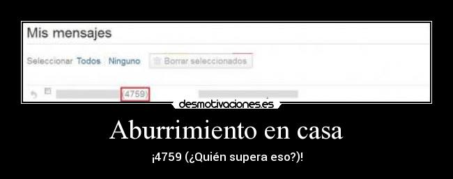 Aburrimiento en casa -