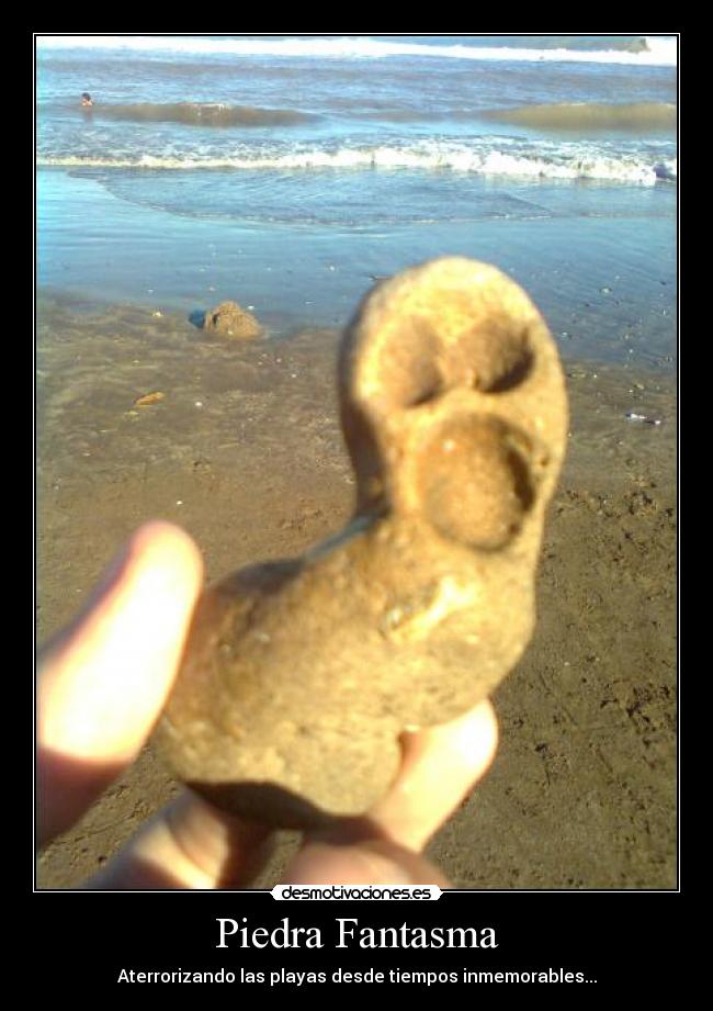 carteles playa piedra fantasma grito miedo chiste humor desmotivaciones