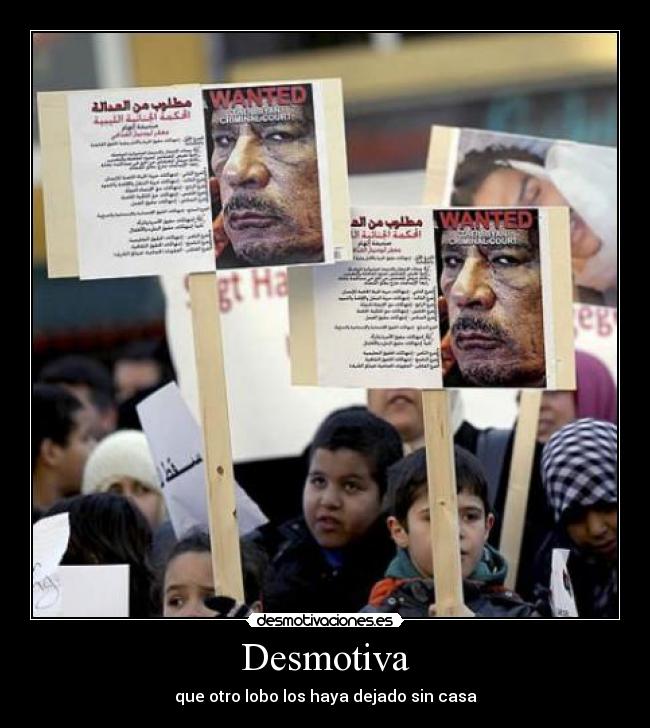 Desmotiva - que otro lobo los haya dejado sin casa