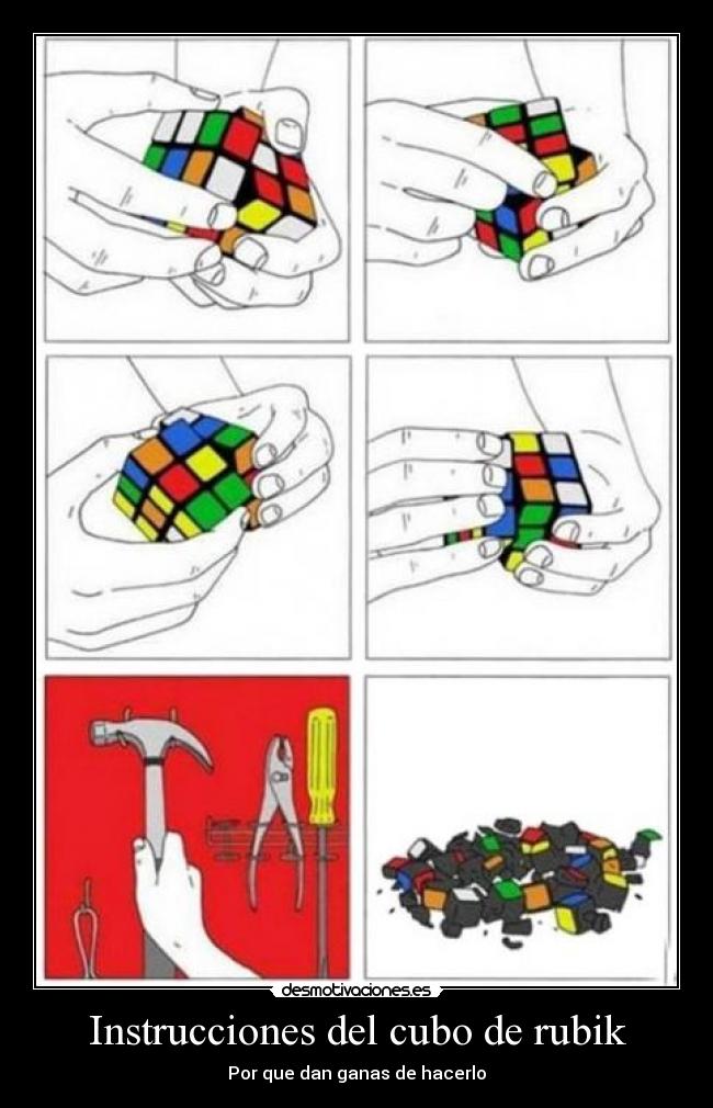 Instrucciones del cubo de rubik - Por que dan ganas de hacerlo