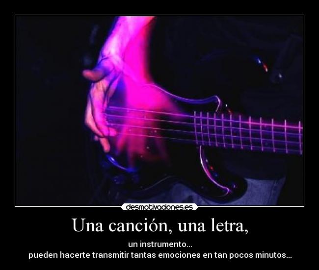 Una canción, una letra, -