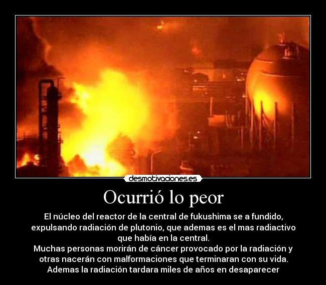 Ocurrió lo peor -