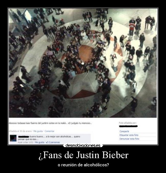 ¿Fans de Justin Bieber - o reunión de alcohólicos?