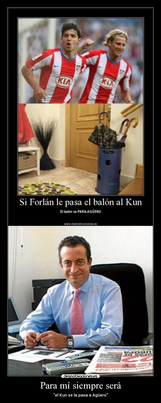 Para mí siempre será - el Kun se la pasa a Agüero
