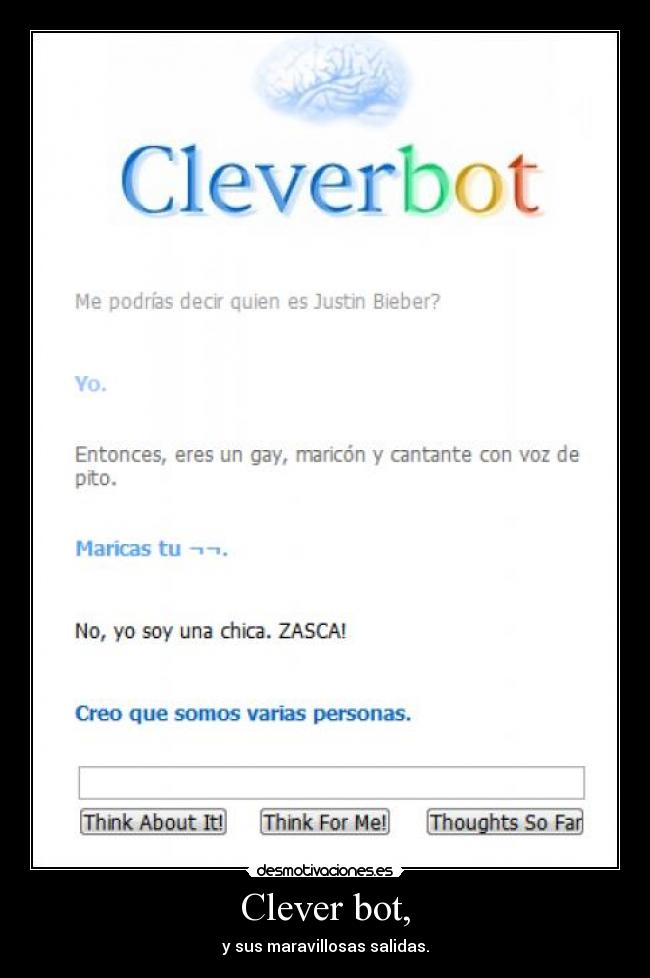 carteles clever bot salidas justin bieber desmotivaciones