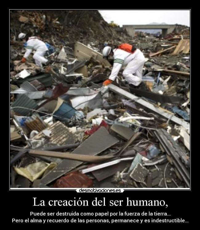 La creación del ser humano, -