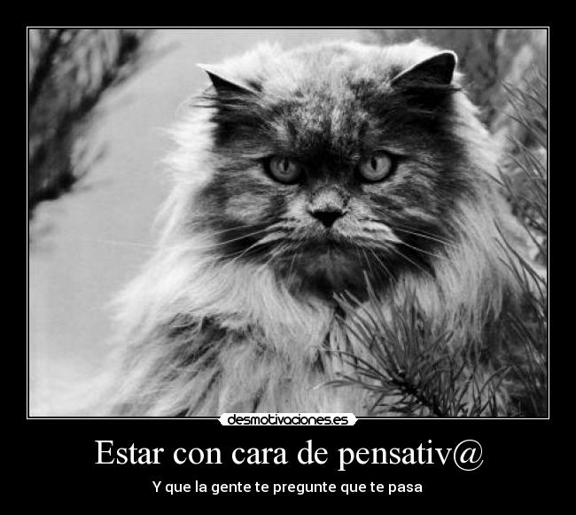 Estar con cara de pensativ@ -