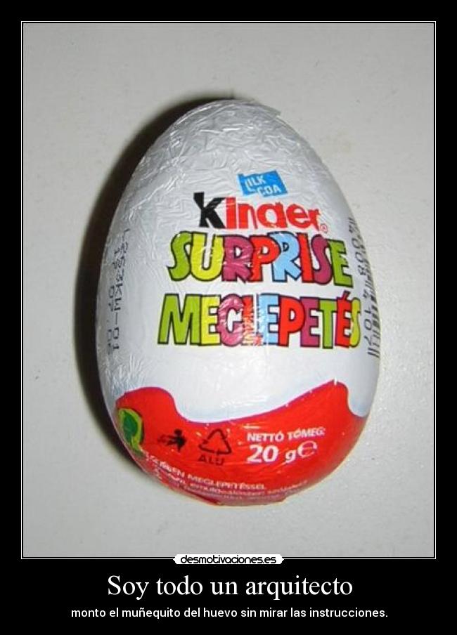 Soy todo un arquitecto -