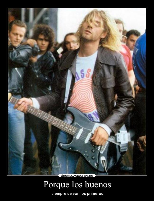 carteles kurt cobain dios musica bueno desmotivaciones